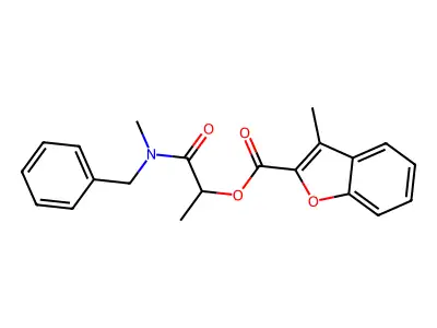 [1-[Benzyl(methyl)amino]-1-oxopropan-2-yl] 3-methyl-1-benzofuran-2-carboxylate structure