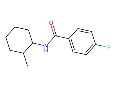 4-fluoro-N-(2-methylcyclohexyl)benzamide structure