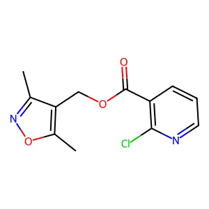 (Dimethyl-1,2-oxazol-4-yl)methyl 2-chloropyridine-3-carboxylate structure