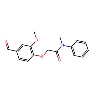 2-(4-formyl-2-methoxyphenoxy)-N-methyl-N-phenylacetamide structure