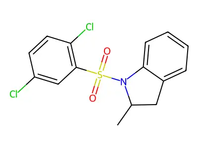 1,4-Dichloro-2-[(2-methylindolinyl)sulfonyl]benzene structure