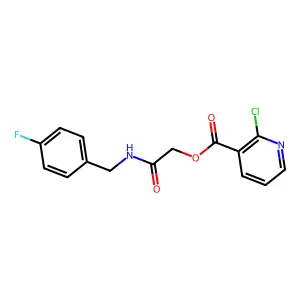 {[(4-Fluorophenyl)methyl]carbamoyl}methyl 2-chloropyridine-3-carboxylate structure