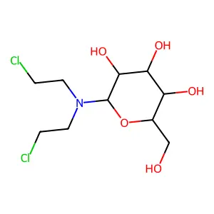 D-Glucopyranosylamine, N,N-bis(2-chloroethyl)- structure
