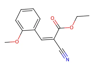 2-Cyano-3-(2-methoxy-phenyl)-acrylic acid ethyl ester structure