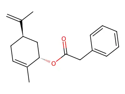 [(1R,2R,5S)-2-methyl-5-prop-1-en-2-ylcyclohexyl] 2-phenylacetate structure