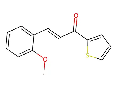 (2E)-3-(2-methoxyphenyl)-1-(thiophen-2-yl)prop-2-en-1-one structure