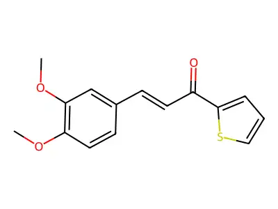 (2E)-3-(3,4-Dimethoxyphenyl)-1-(2-thienyl)-2-propen-1-one structure