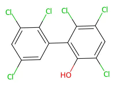 2,2',3,3',5,5'-Hexachloro-6-biphenylol structure
