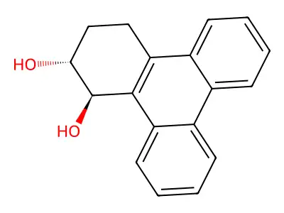 1,2-Triphenylenediol, 1,2,3,4-tetrahydro-, trans- structure