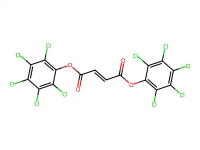 Bis(2,3,4,5,6-pentachlorophenyl) but-2-enedioate structure