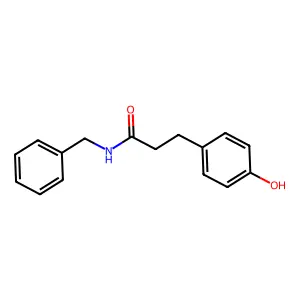 3-(4-hydroxyphenyl)-N-benzylpropionamide structure