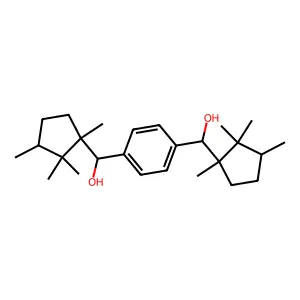 (1,4-Phenylene)bis[(1,2,2,3-tetramethylcyclopentyl)methanol] structure