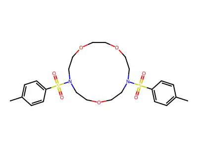 7,13-Ditosyl-1,4,10-trioxa-7,13-diazacyclopentadecane structure