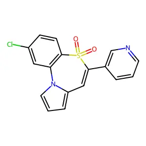 Pyrrolo(2,1-d)(1,5)benzothiazepine, 2-chloro-6-(3-pyridinyl)-, 5,5-dioxide structure