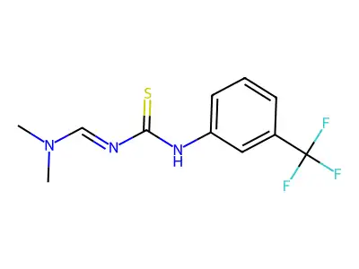 1-(Dimethylaminomethylidene)-3-[3-(trifluoromethyl)phenyl]thiourea structure