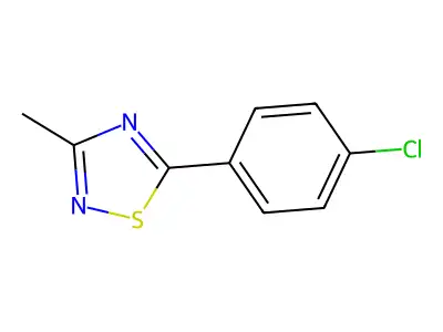 5-(4-Chlorophenyl)-3-methyl-1,2,4-thiadiazole structure