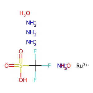 Ruthenium(3+), (OC-6-22)-, salt with trifluoromethanesulfonic acid (1:3) structure