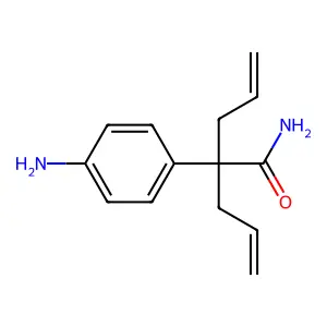 4-Pentenamide, 2-allyl-2-(p-aminophenyl)- structure