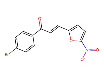 2-Propen-1-one, 1-(4-bromophenyl)-3-(5-nitro-2-furanyl)- structure