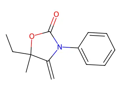 2-Oxazolidinone, 5-ethyl-5-methyl-4-methylene-3-phenyl- structure