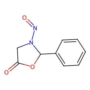 3-Nitroso-2-phenyl-5-oxazolidinone structure