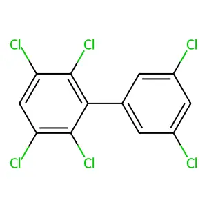 2,3,3',5,5',6-Hexachlorobiphenyl structure