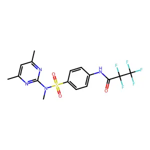 Sulfamethazine + diazomethane + pfpa structure