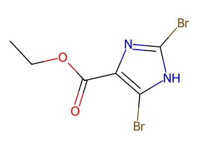 Ethyl 2,4-dibromo-1H-imidazole-5-carboxylate structure
