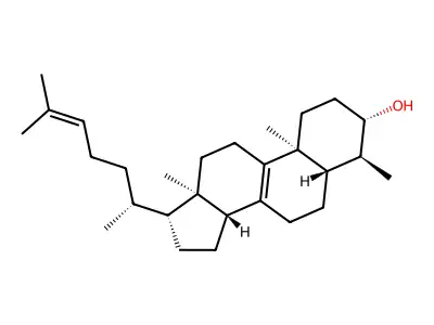 (10xi,13xi,14xi,20xi)-4alpha-Methyl-5alpha,17xi-cholesta-8,24-dien-3-ol structure