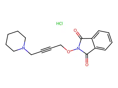 2-((4-(1-Piperidinyl)-2-butynyl)oxy)-1H-isoindole-1,3(2H)-dione monohydrochloride structure