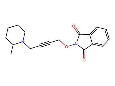 1H-Isoindole-1,3(2H)-dione, 2-((4-(2-methyl-1-piperidinyl)-2-butynyl)oxy)- structure