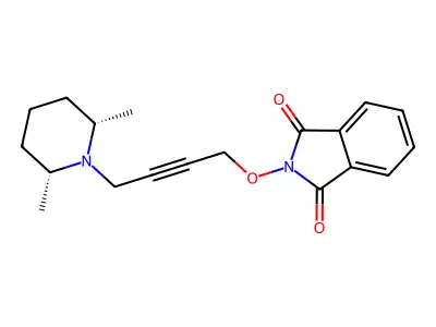 1H-Isoindole-1,3(2H)-dione, 2-((4-(2,6-dimethyl-1-piperidinyl)-2-butynyl)oxy)-, cis- structure