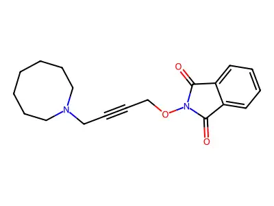 1H-Isoindole-1,3(2H)-dione, 2-((4-(hexahydro-1(2H)-azocinyl)-2-butynyl)oxy)- structure