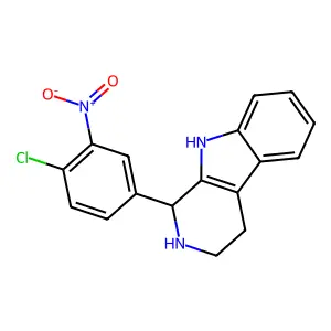1-(4-chloro-3-nitrophenyl)-2,3,4,9-tetrahydro-1H-pyrido[3,4-b]indole structure