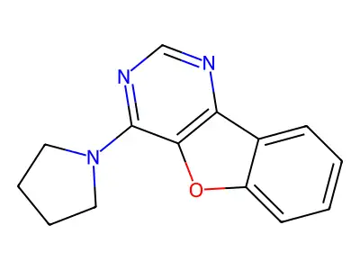 4-Pyrrolidin-1-yl-[1]benzofuro[3,2-d]pyrimidine structure