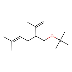 [(2-Isopropenyl-5-methyl-4-hexenyl)oxy](trimethyl)silane structure