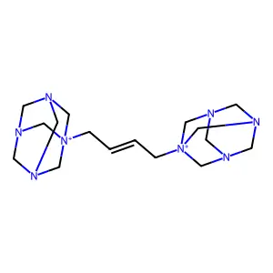1,1'-(2-Butene-1,4-diyl)bis(3,5,7-triaza-1-azoniatricyclo[3.3.1.13,7]decane) structure