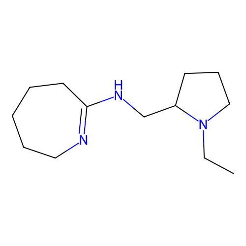 N-[(1-ethylpyrrolidin-2-yl)methyl]-3,4,5,6-tetrahydro-2H-azepin-7-amine structure