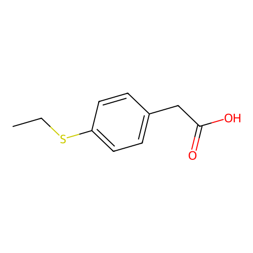 2-(4-(Ethylsulfanyl)phenyl)acetic acid structure