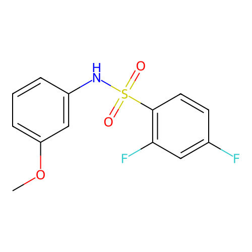 2,4-difluoro-N-(3-methoxyphenyl)benzenesulfonamide structure