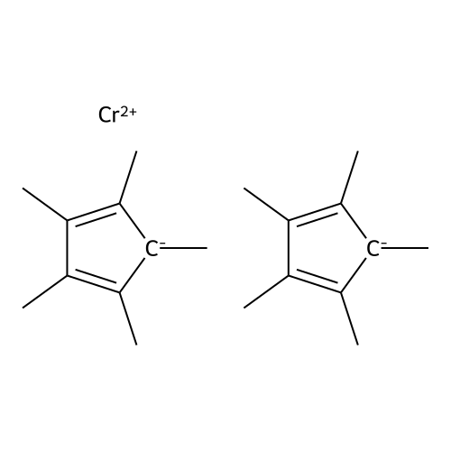 Chromium(2+);bis(1,2,3,4,5-pentamethylcyclopenta-1,3-diene) structure