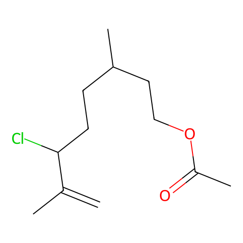 alpha-Citronellyl acetate, 6-chloro- structure
