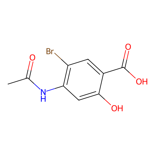 4-乙酰氨基-5-溴-2-羟基苯甲酸 structure