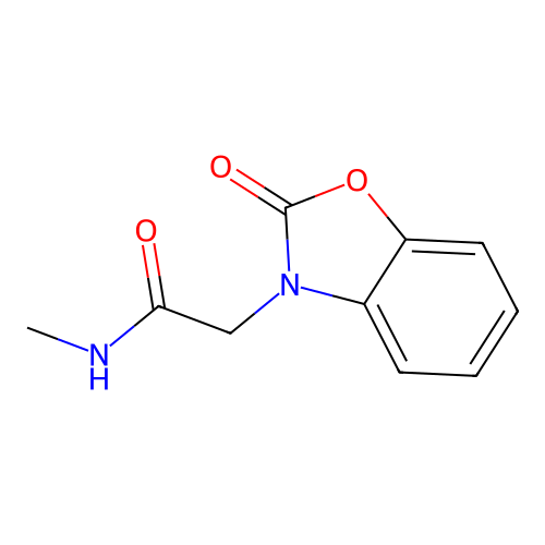 N-methyl-2-(2-oxo-2,3-dihydro-1,3-benzoxazol-3-yl)acetamide structure