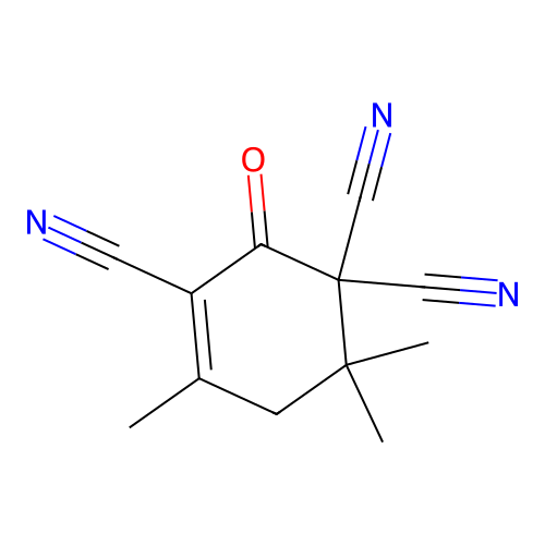 4,6,6-Trimethyl-2-oxocyclohex-3-ene-1,1,3-tricarbonitrile structure