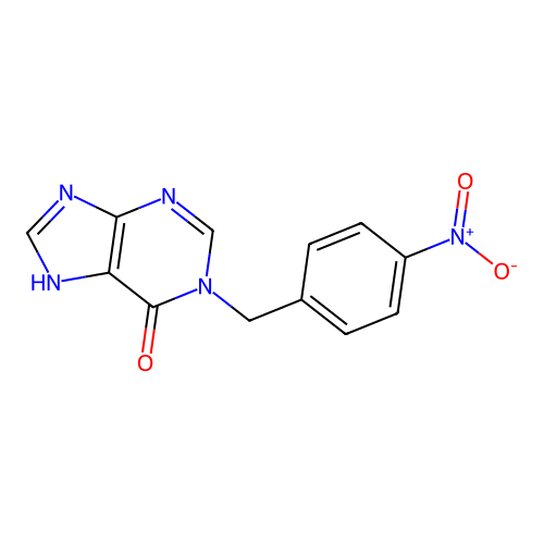 1-(4-Nitrobenzyl)-1,9-dihydro-6H-purin-6-one structure