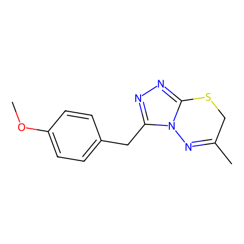3-(4-methoxybenzyl)-6-methyl-7H-[1,2,4]triazolo[3,4-b][1,3,4]thiadiazine structure