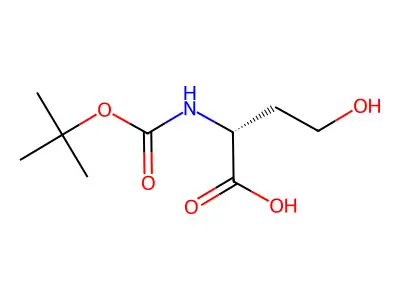 2-(((Tert-butoxy)carbonyl)amino)-4-hydroxybutanoic acid structure