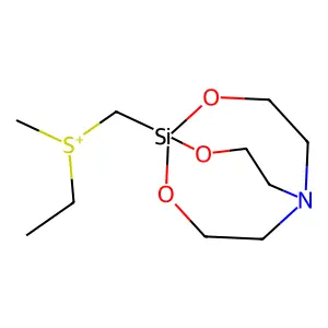 Ethylmethyl(2,8,9-trioxa-5-aza-1-silabicyclo[3.3.3]undec-1-ylmethyl)sulfonium structure
