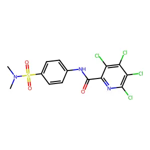 3,4,5,6-tetrachloro-N-[4-(dimethylsulfamoyl)phenyl]pyridine-2-carboxamide structure